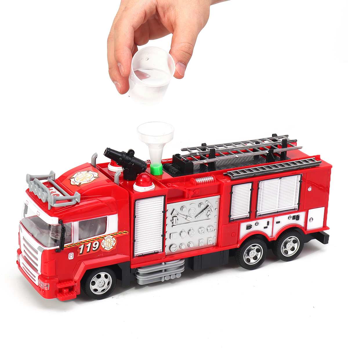 Acqua nebulizzata Giocattolo del Camion di Vigile del fuoco Camion Dei Pompieri Auto Musica Leggera Giocattoli Educativi Ragazzo Scherza il Regalo Del Giocattolo Con Telecomando