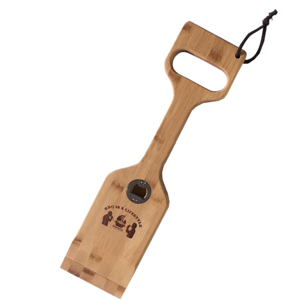 En bois Gril Grattoir Nettoyant Pour Gril avec Ouvre-bouteille Barbecue Brosse Brosse Boisé Sûr Gratter Barbecue Plancha Nettoyage