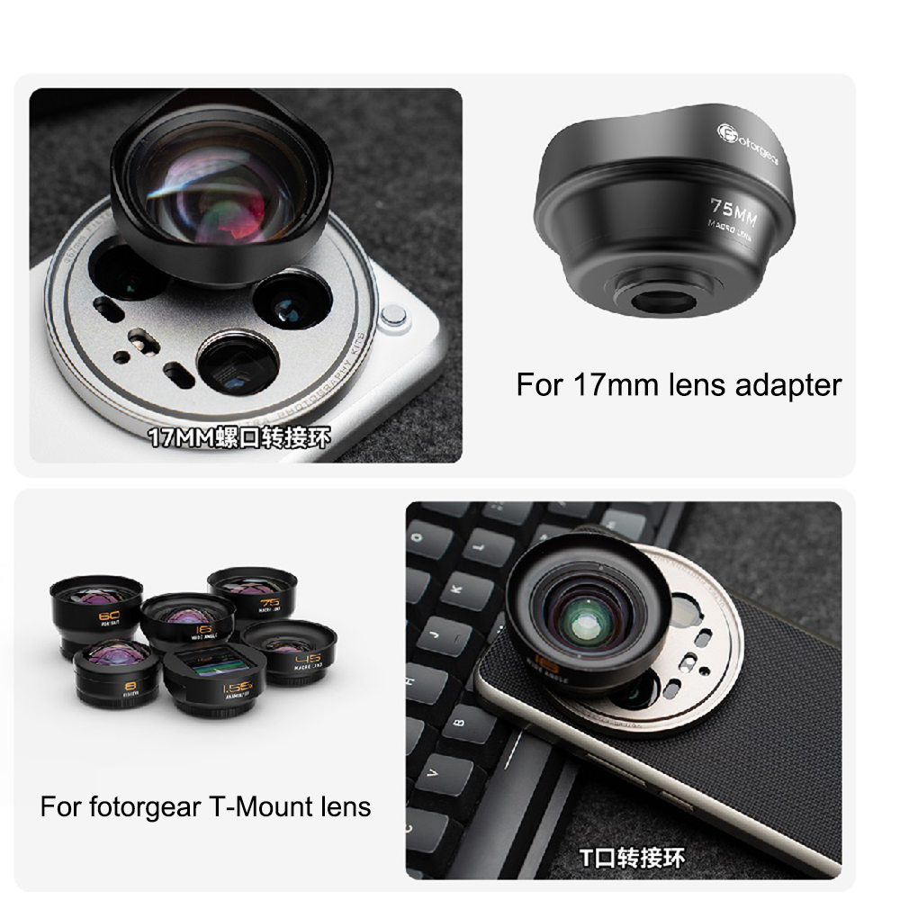 Fotorgear-Kit de fotografía para Xiaomi 14 Ultra, adaptador de lente de cámara de 17mm, anillo de filtro de 67mm, cubierta de lente de teléfono 14U