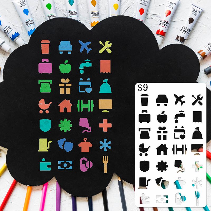 24 Stks/set Hollow Tekening Sjabloon Stencil Schilderen Embossing Scrapbooking Diy