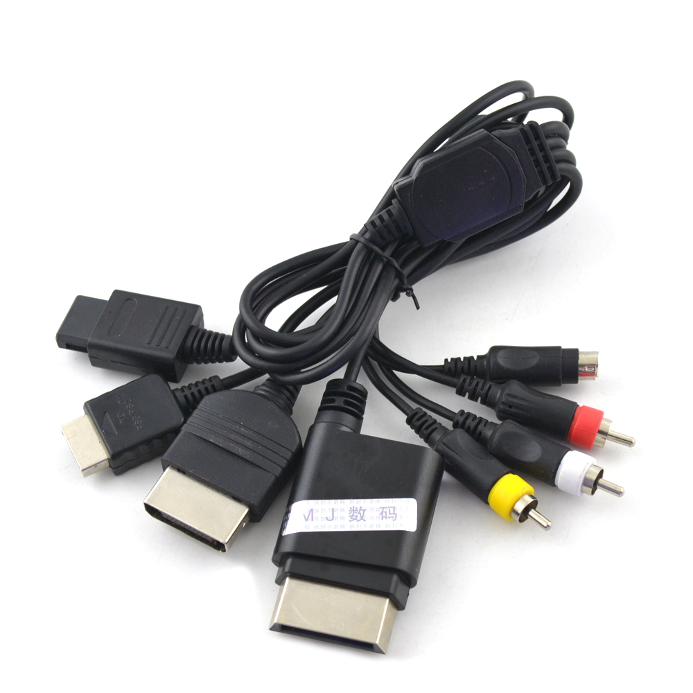 Multifunction Leadwire S-Video AV TV Cord Cable For NGC N64 For PS1 PS2 PS3 For XBOX