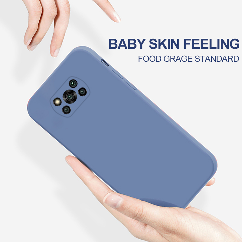 Luxo original caso de telefone de silicone líquido para xiaomi poco x3 x 3 pro nfc x3pro pocox3 pro casos macios para poco x3 pro capa traseira