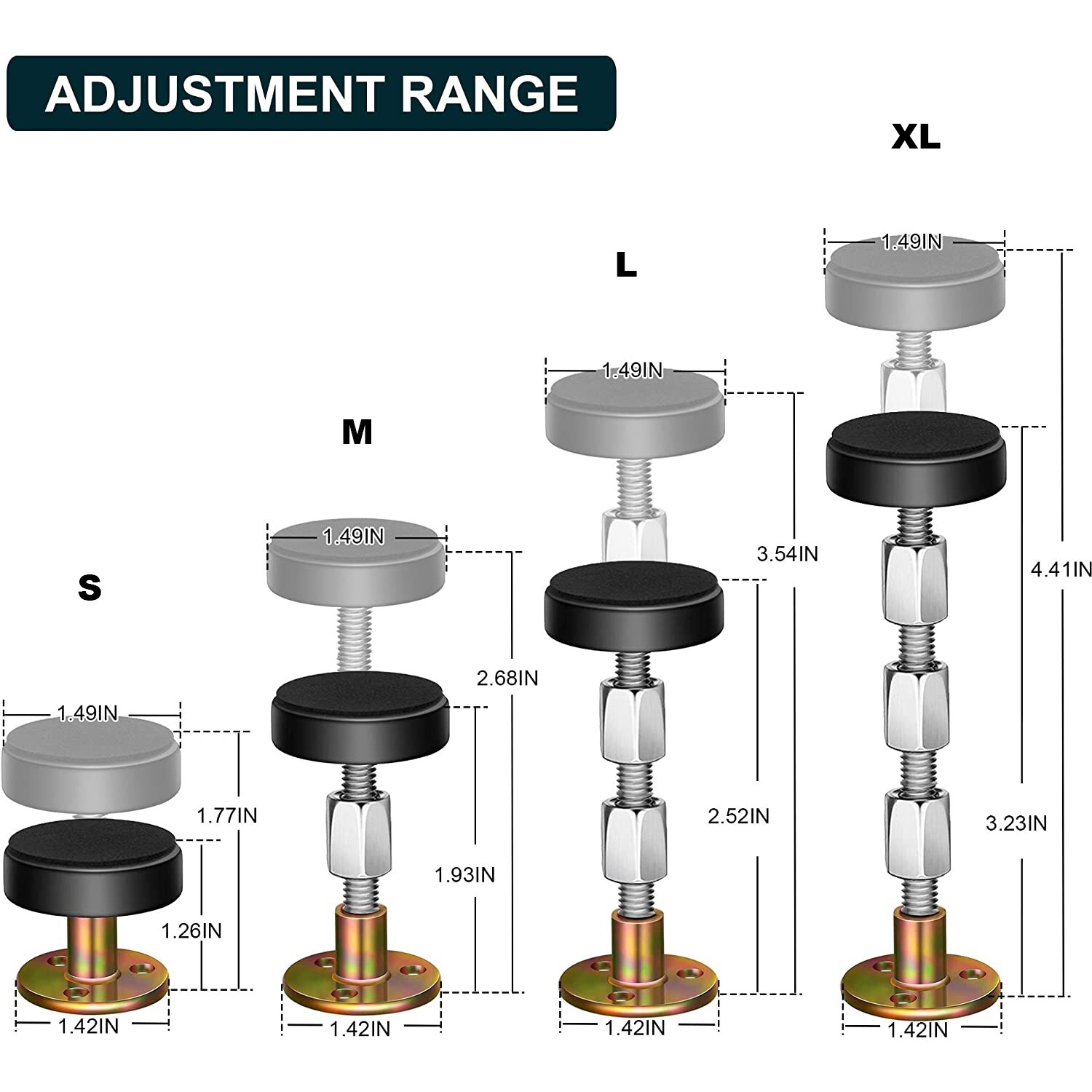 Adjustable Fixed Bed Cabinet Sofa Telescopic Support Stabilizer Self-adhesive Thread Bed Frame Anti-Shake Tool Hardware Fastener