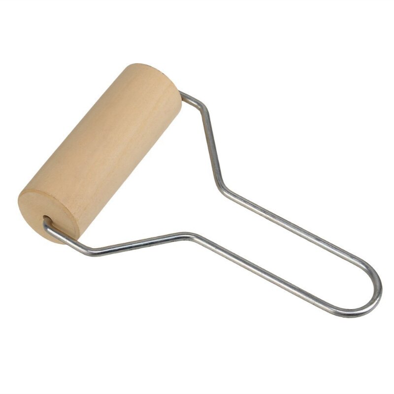 Wood Clay Roller Pottery Rolling Pin Modelling Tool Stainless Steel Handle OCT998