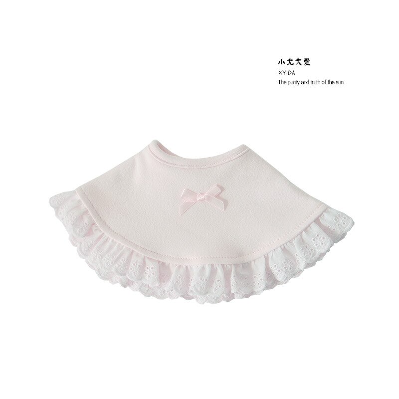 Baby Mädchen Prinzessin Spitze Drooling Lätzchen Speichel Handtuch Runde Weiche Baumwolle Runde Bib Rosa Weiß Farbe Für Neugeborene Baby Kinder dinge