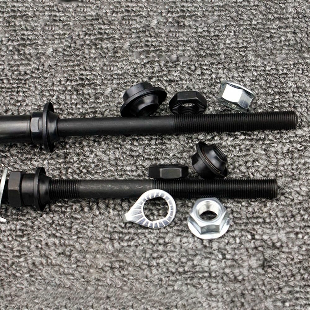 1 Pair Bicycle Wheel Hub Axle Front Rear Steel Sol... – Grandado