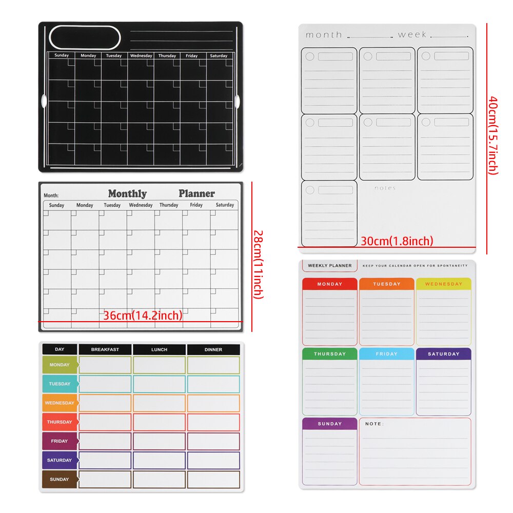 A3 Size Herbruikbare Plan Schema Koelkast Kalender Magnetische Wekelijkse Schema Erase Board Memo Georganiseerd Dagelijkse Agenda Office