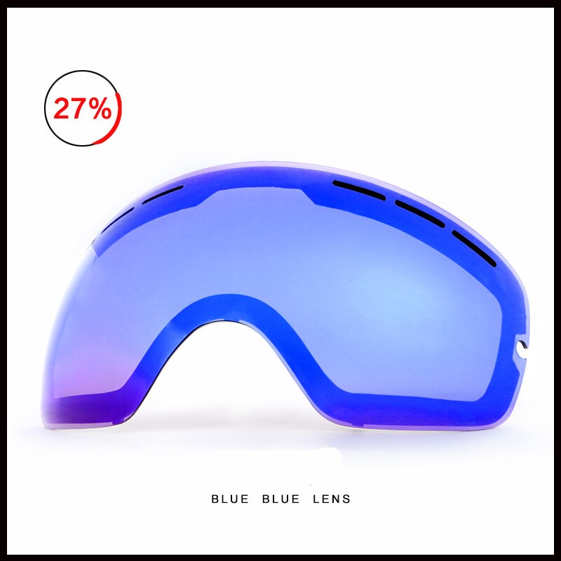 Original Lens Ski Goggles Lens Anti-fog UV400 Big Spherical Ski Glasses Snow Goggles Eyewear Lenses Replacement Only Lens 3100