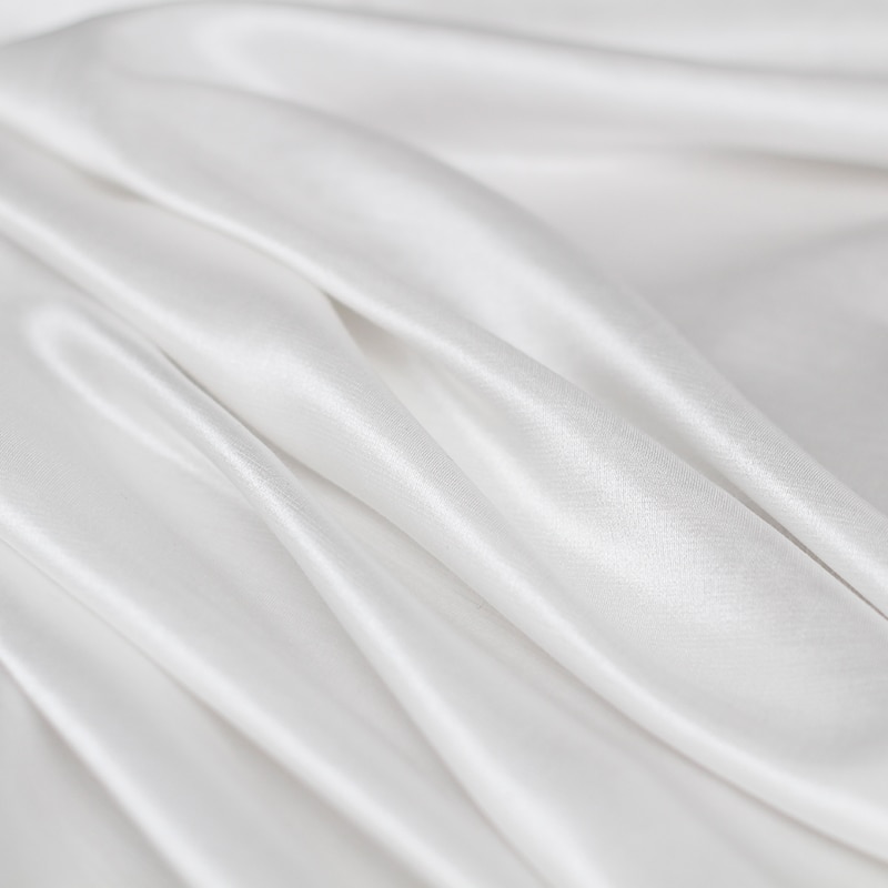 Pearlsilk 12momme 140cm width white colour Silk Cotton Satin garment matrials Summer Lining DIY clothes fabrics