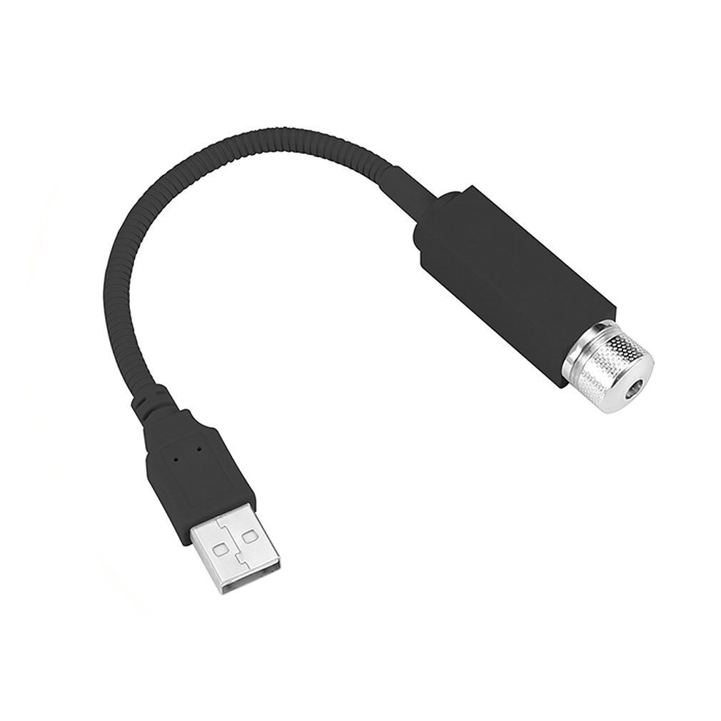 mini ledet bil tak stjerne nattlys interiør projektor lys atmosfære galakse lampe dekorasjon lys usb plugg: Blå