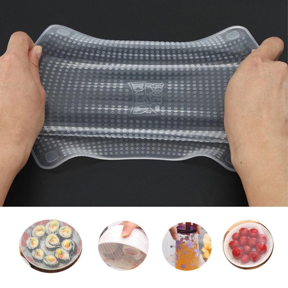Food Fresh Keeping Saran Wrap Multifunctional Reusable Silicone Food Wrap Seal Cover Lid Stretch Envoltura De Alimentos
