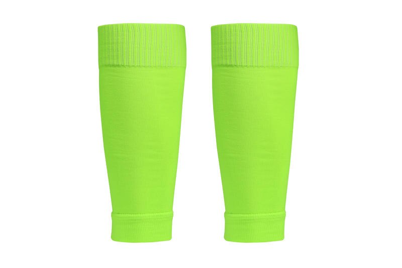 1 par voksen fodbold cykel ben varmere åndbar basketball fodbold løb kompression elastisk ben ærme knæ sport: Fluorescerende sokker
