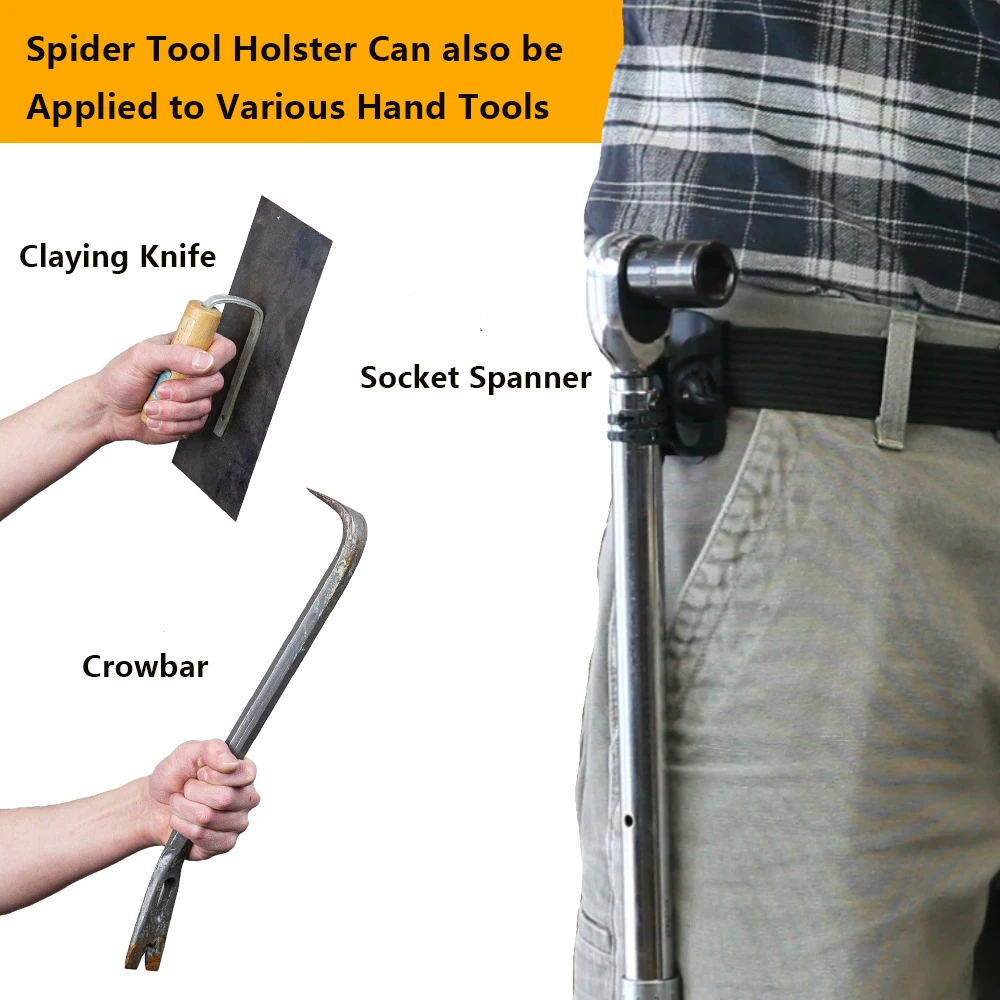 Spider Tool Holster Hammer Wrench Set - Multi-Tool Storage Organizer for Home Garage Workshop