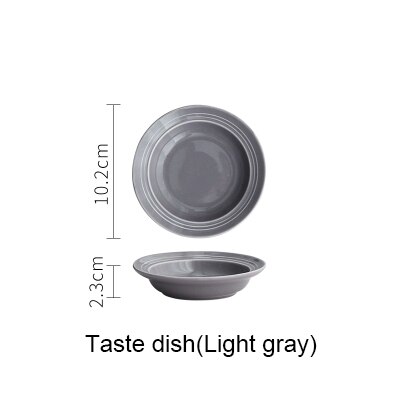 European Ceramic Round Soup Plate Simple Italian Pasta Dish Plate Straw Hat Tray Steak Plate Western Dishes: light dish