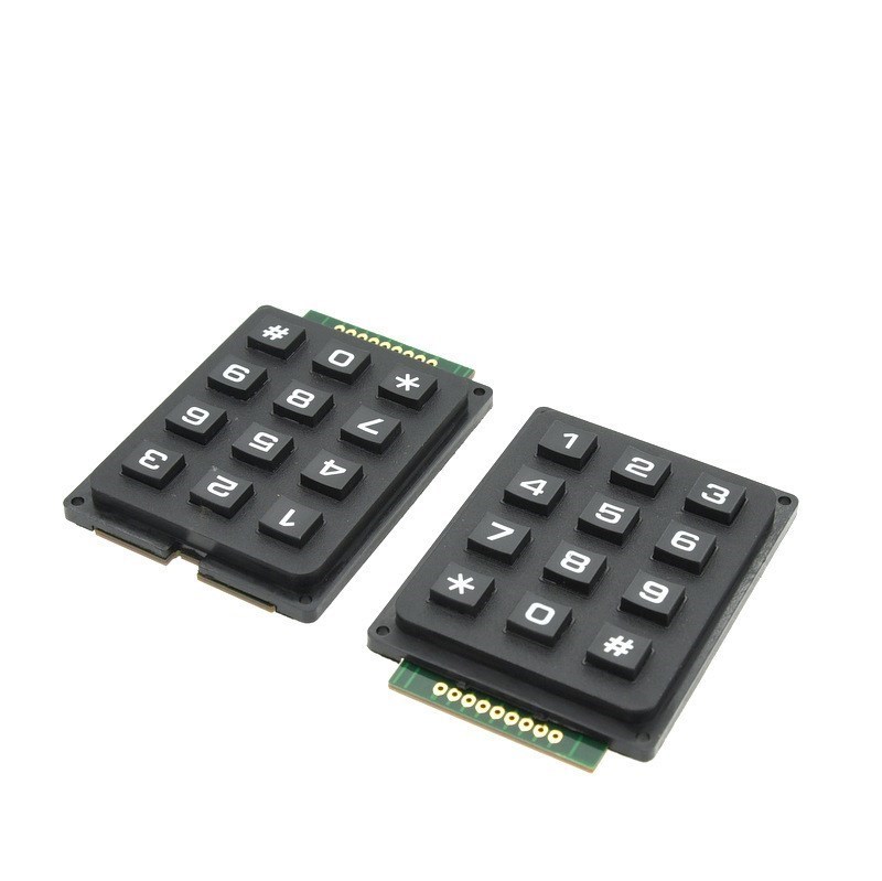 Módulo de teclado de matriz 4X3 12key 4X4 Use Key PIC AVR Stamp Sml 4*4 3*4 interruptor de teclas de plástico para controlador Arduino: Rojo