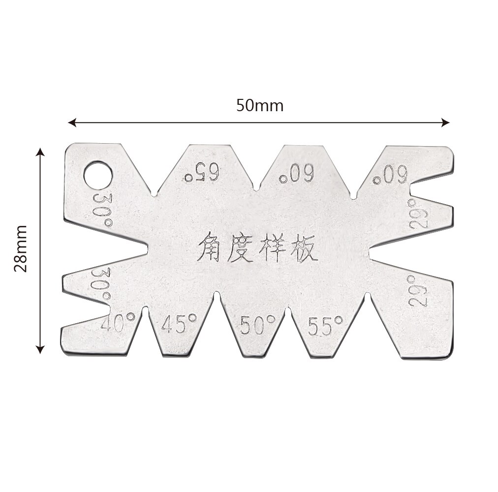 NICEYARD Stainless Steel Screw thread Cutting angle gage Gauge Angle Arc Model Angles Measure Tool