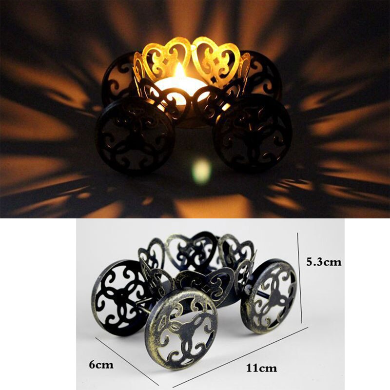 Metal Geometry Round Candlestick Tealight Candle Holder Home Wall Ornaments Decoration Europe 3D Candlestick: 23