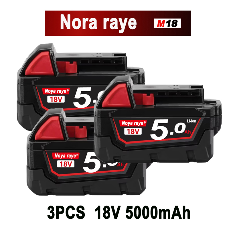 Original For Milwaukee Batteries M18B5 XC Lithium Battery 18v 5.0/6.0 battery charger For Milwaukee M12 3.0/5.0/6.0/9.0Ah M18