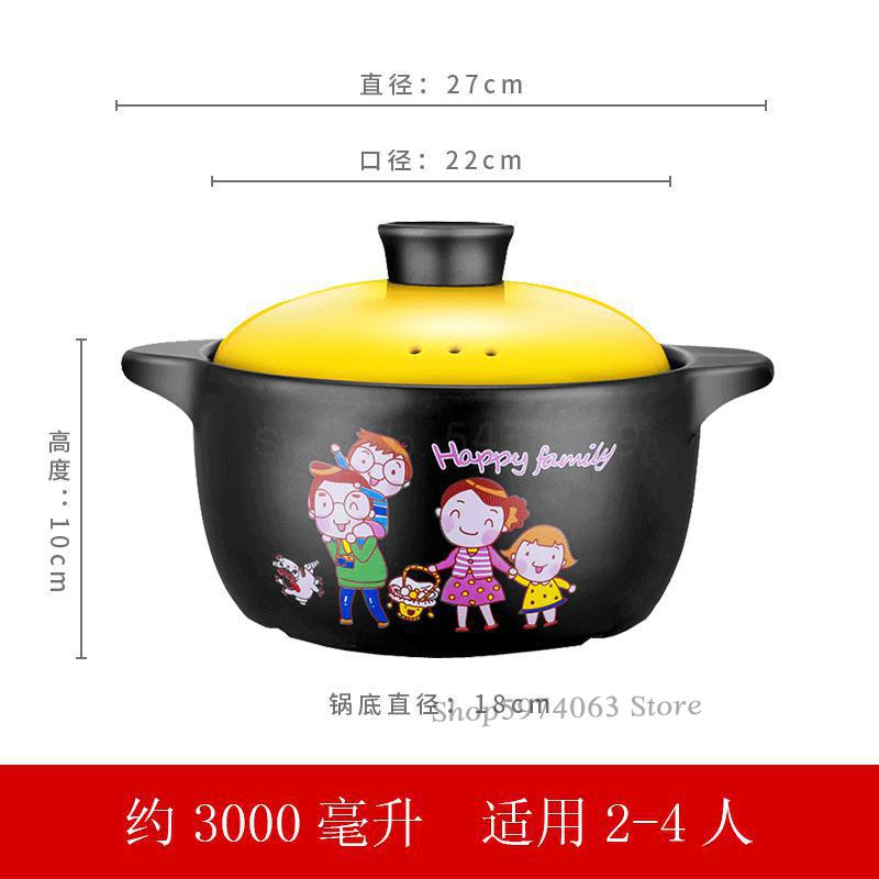 Casserole cooker home gas ceramic pot soup pot fire resistance high temperature size capacity clam pot casserole stone pot: Old  farmer  8