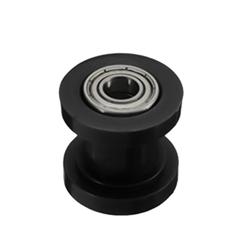 Polea de cadena para motocicleta, rodillo tensor de guía de rueda de 10mm, accesorios de motocicleta: Negro