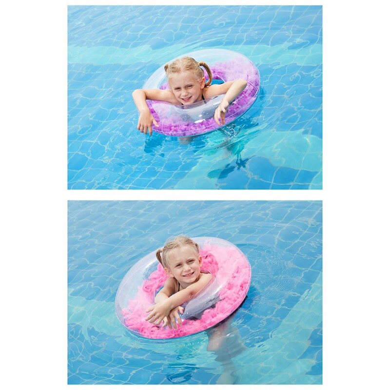 Flotador circular para nadar en la playa, EN LA Piscina de agua inflable, anillo de plumas redondas, de verano