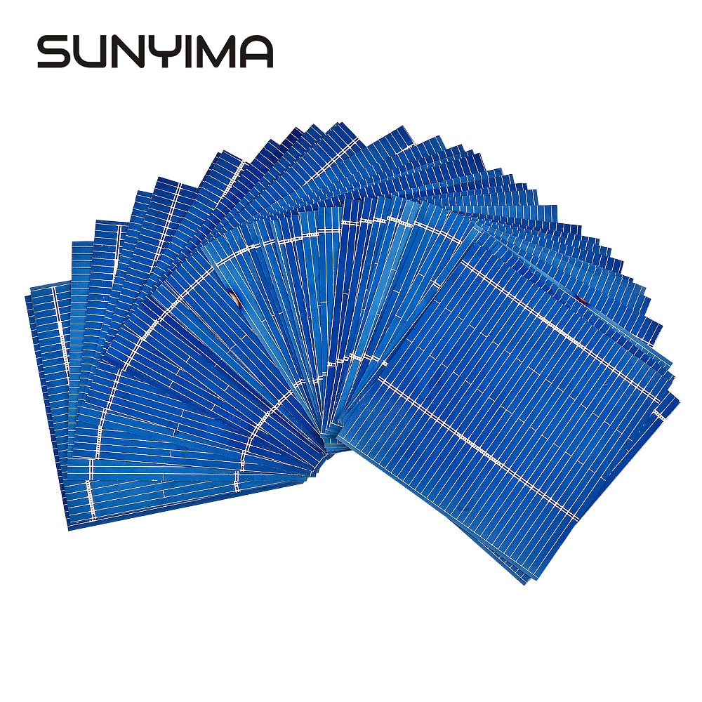 Sunyima 100Pcs 52*52 Mm Zonnepaneel Diy 0.5V 0.43W Zonnecel Diy Solar Polykristallijne Painel solar Battery Charger