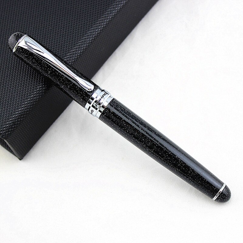 Jinhao – stylo plume de luxe X750, 18kgp, pointe moyenne, noir ,: WHITE / F
