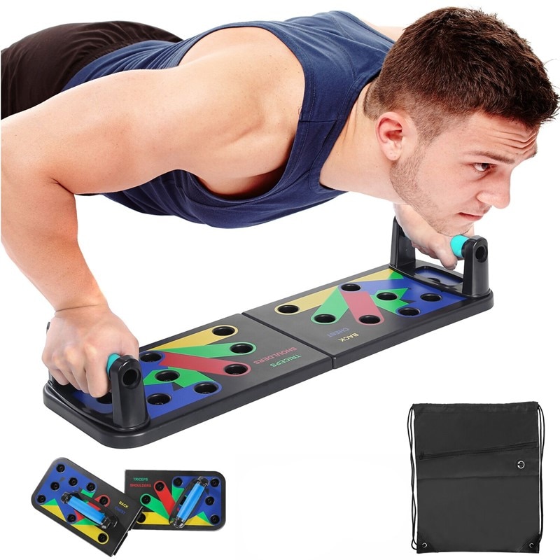 9 En 1 Push Up Board ajustable plegable músculo ejercicio Push-up Stands Body Building gimnasio hogar completo equipo de Fitness