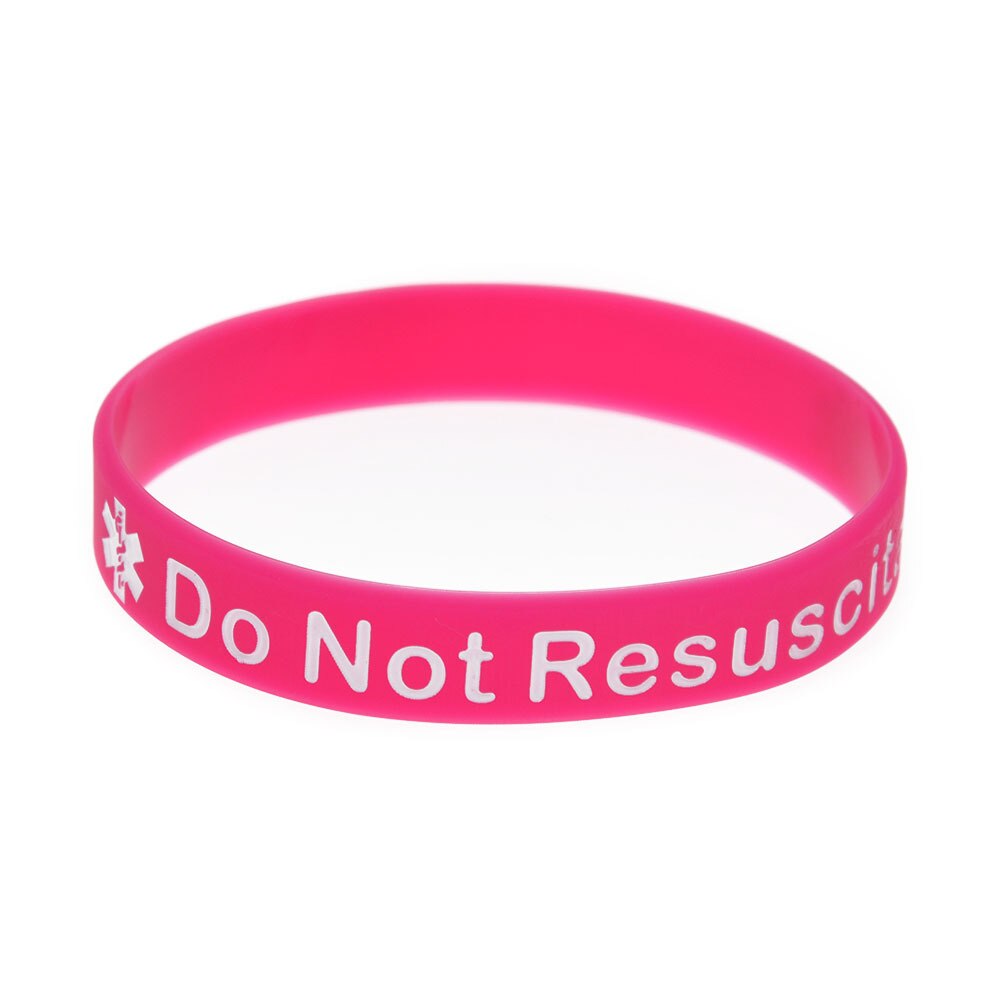 In Case Emergency Do not Resuscitate silicone bracelet simple and versatile men and women sports bracelet: 04 one pcs