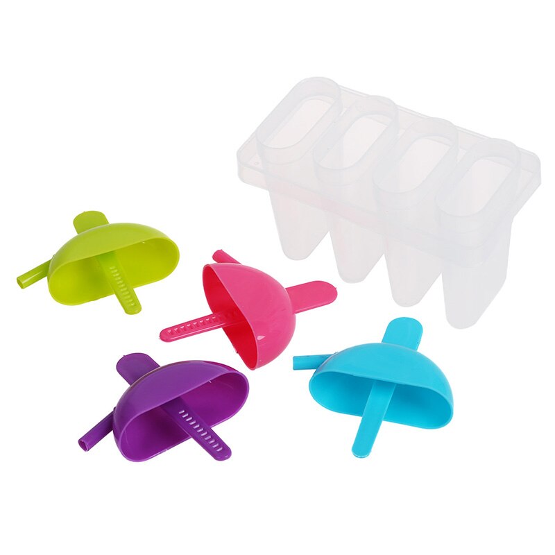 Set Frozen 4 Ice Popsicle Lolly Maker Mould Mold Kitchen DIY