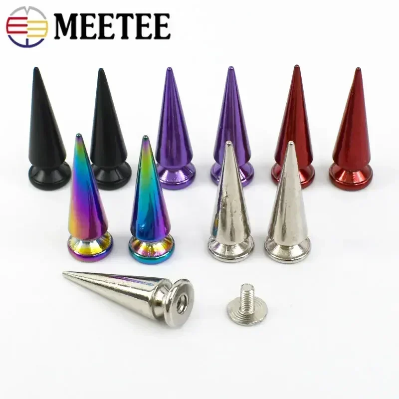 5/10/20 Stuks Metalen Kegel Studs Klinknagels Handtas Kledingstuk Punk Nagels Schoenen Portemonnee Schroef Knoppen Diy lederen Craft Hardware Accessoires