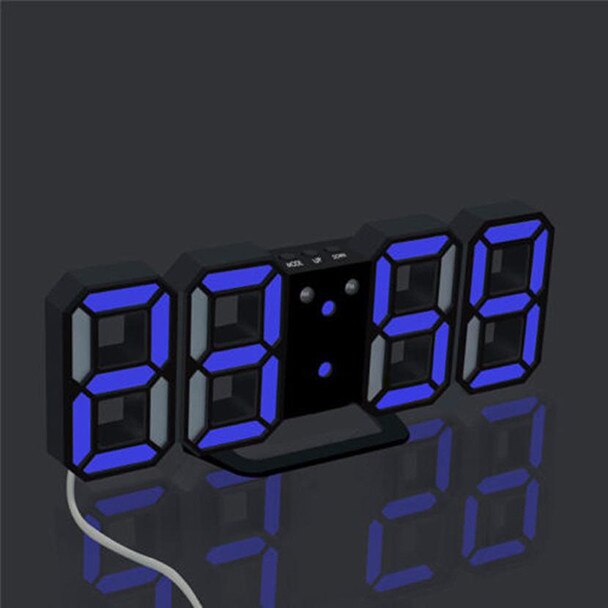 3D Orologio Da Parete A LED Moderna Digitale di Allarme Orologi Display Da Cucina di Casa Ufficio Tabella Desk Notte Orologio Da Parete 24 o 12 ora Display * 1: B
