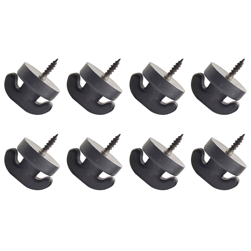 2/4/8pcs Universal Car Net Bag Buckle Tie Down Hook Ring Screw Mount Automobile Rear Trunk Loop Hanging Fixed Hook Buckle: 8pcs