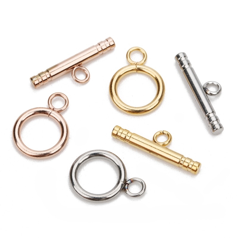 4set/lot 3 Style Stainless Steel OT Clasps Connectors for DIY Bracelet Necklace Jewelry Findings Making Accessories