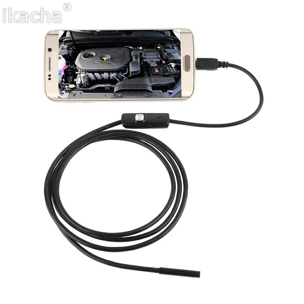 Endoscope Camera 2 in 1 USB Micro 5MM Endoscope Waterproof 6 LED Borescope Inspection Camera For Android PC Computer 1/2/3.5/5M