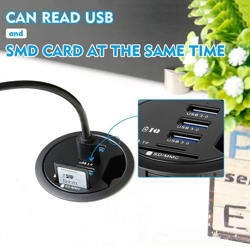 USB 3.0 HUB Adapter Charging Mount Desk 3/4-Port USB 3.0 Hub With External Stereo Sound Adapter Combo SD Card Reader