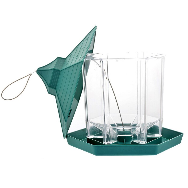 Plastic Hanging Bird Food Container Outdoor Waterproof Bird Feeder Pet Supplies Garden Decoration Pet Feeding Bowl