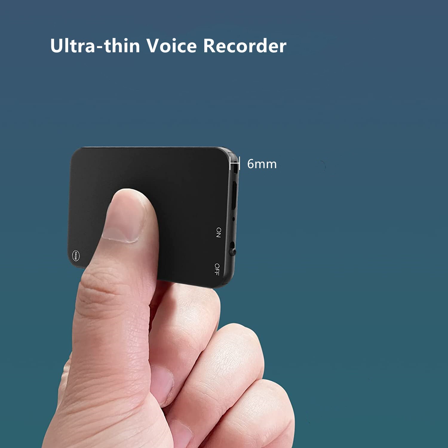 Ultra Dunne Digitale Voice Recorder Een Sleutel Opname Dictaphone Kaart