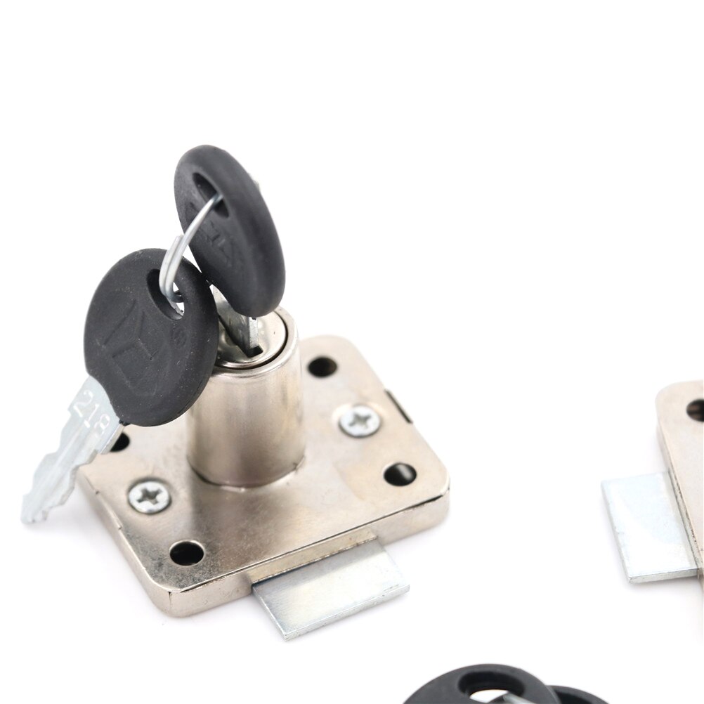 1Set Desk Drawer Dead Bolt Lock For Drawers Box Cabinet Cupboards Panel Two Keys Easy Installation