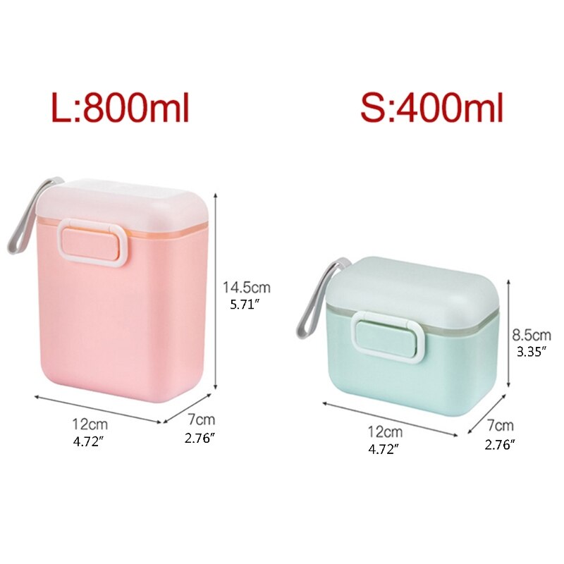 400Ml/800Ml Baby Melkpoeder Container Draagbare Baby Formule Dispenser Met Scoop Waggel Essentiële Granen Snacks Opslag doos