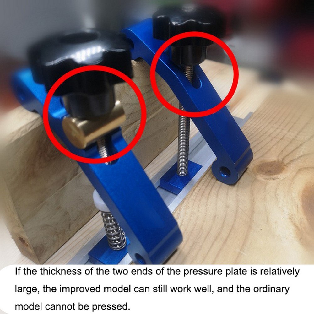 Improved T-Track Platen Miter Track Clamping Blocks Chute Blocks Djustable Press Plate Hold Down Clamps For Woodworking Table