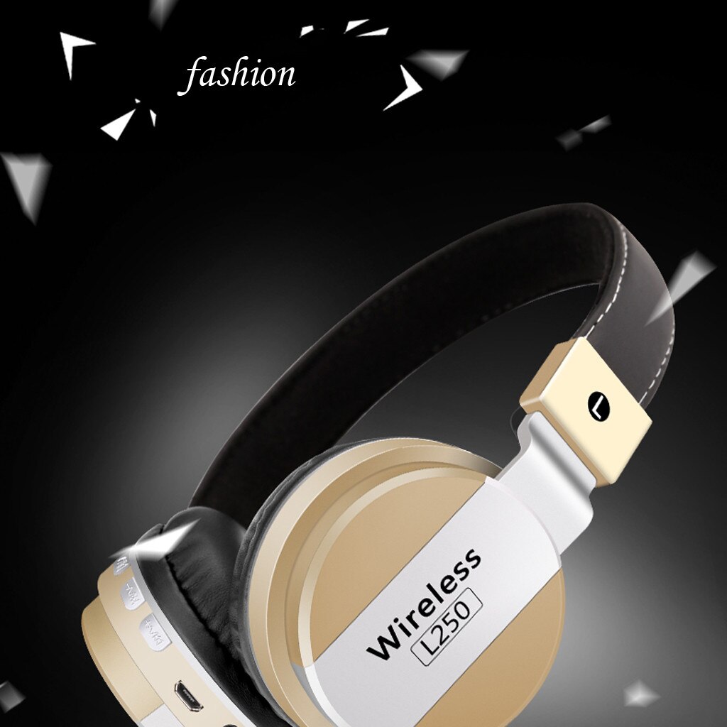 mosunx Portable Wireless Headset Bluetooth 4.2 Stereo Foldable Headphone Built-in Microphone Noise Reduction Echo Cancellation