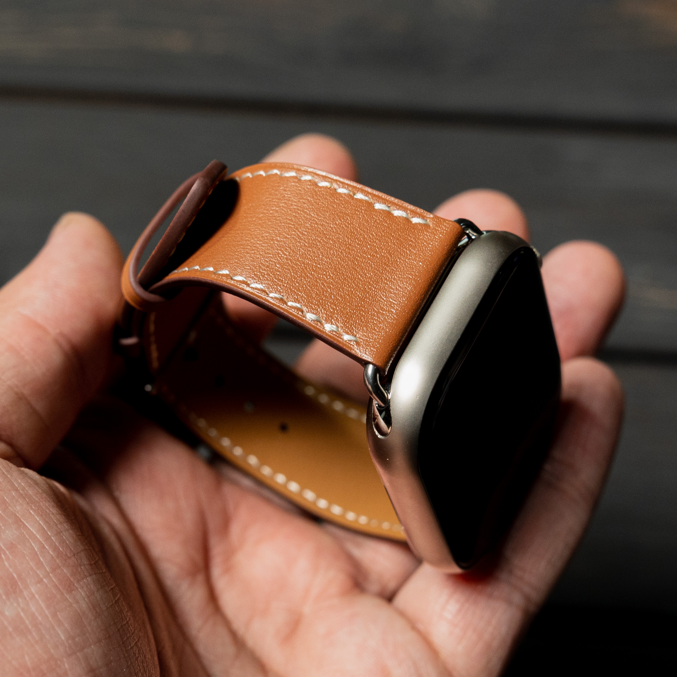 Voor Apple s10/iwatch lederen Apple Watch band ultra2/s9/s8/7SE Lederen Herm band 46mm 42mm 49mm 44mm 41mm: GREEN BLUE / 16mm