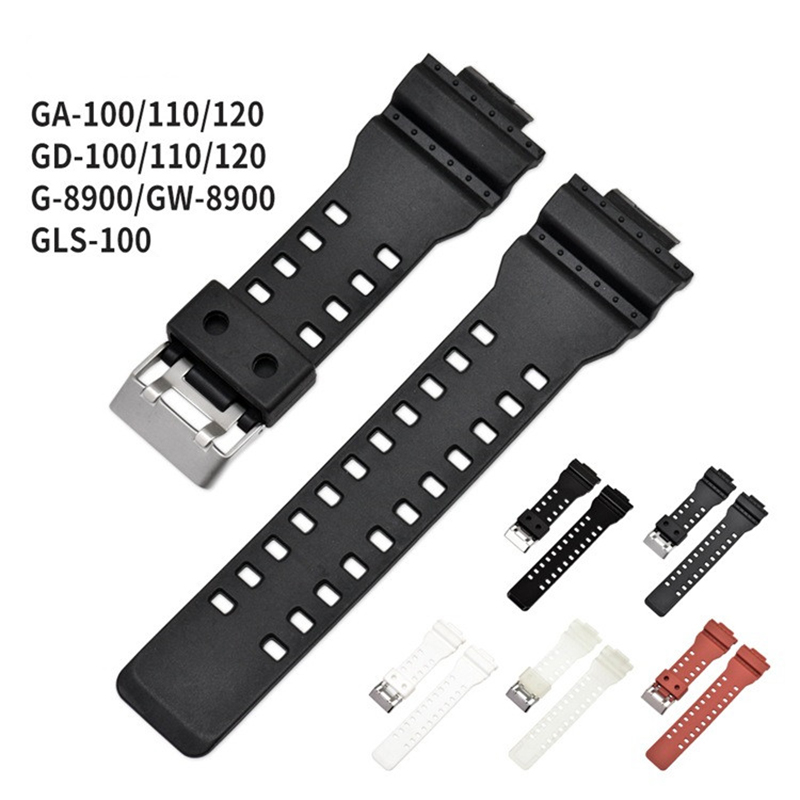Silicone Watch Strap For GLS-100 G-8900 GS-8900 GA-100 110 Watchband Protective Case Men Rubber Bracelet Watch Accessories