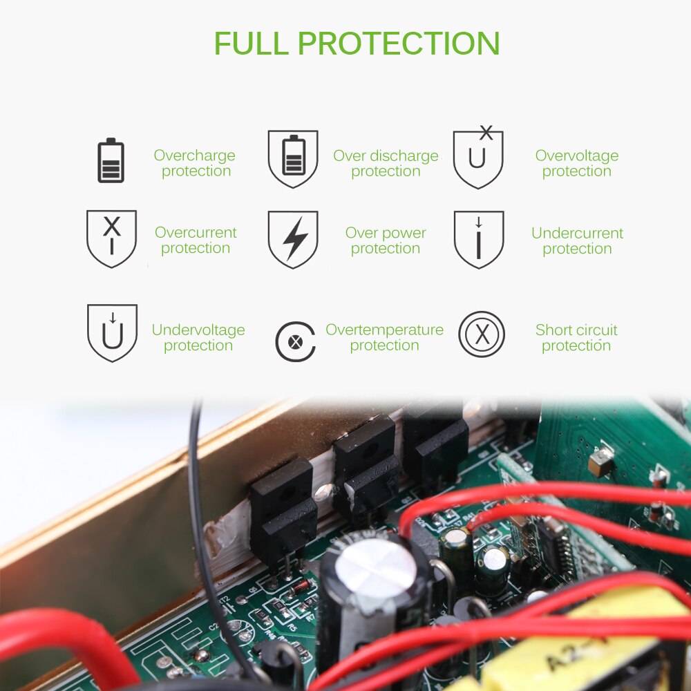 Onever DC 12V a AC 220V 1200W Inverter per auto trasformatore adattatore convertitore di tensione 12v a 220v caricabatterie per auto volt Display