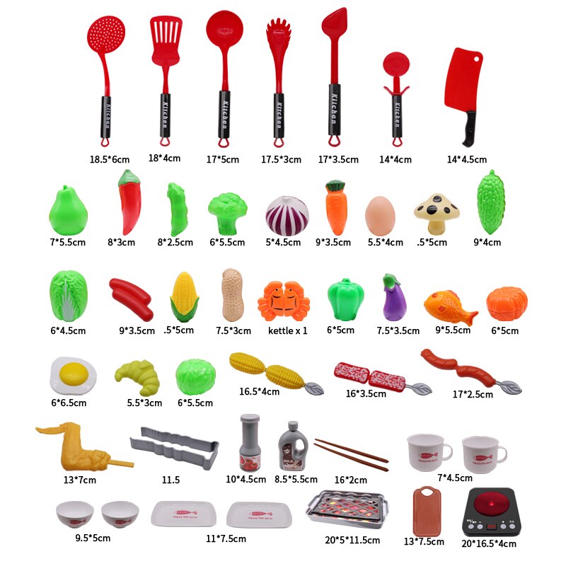 Children Pretend Play Kitchen Tools Simulation Induction Cooker Pot Food Utensils Toys Fruit Vegetable Food Cutting Toy