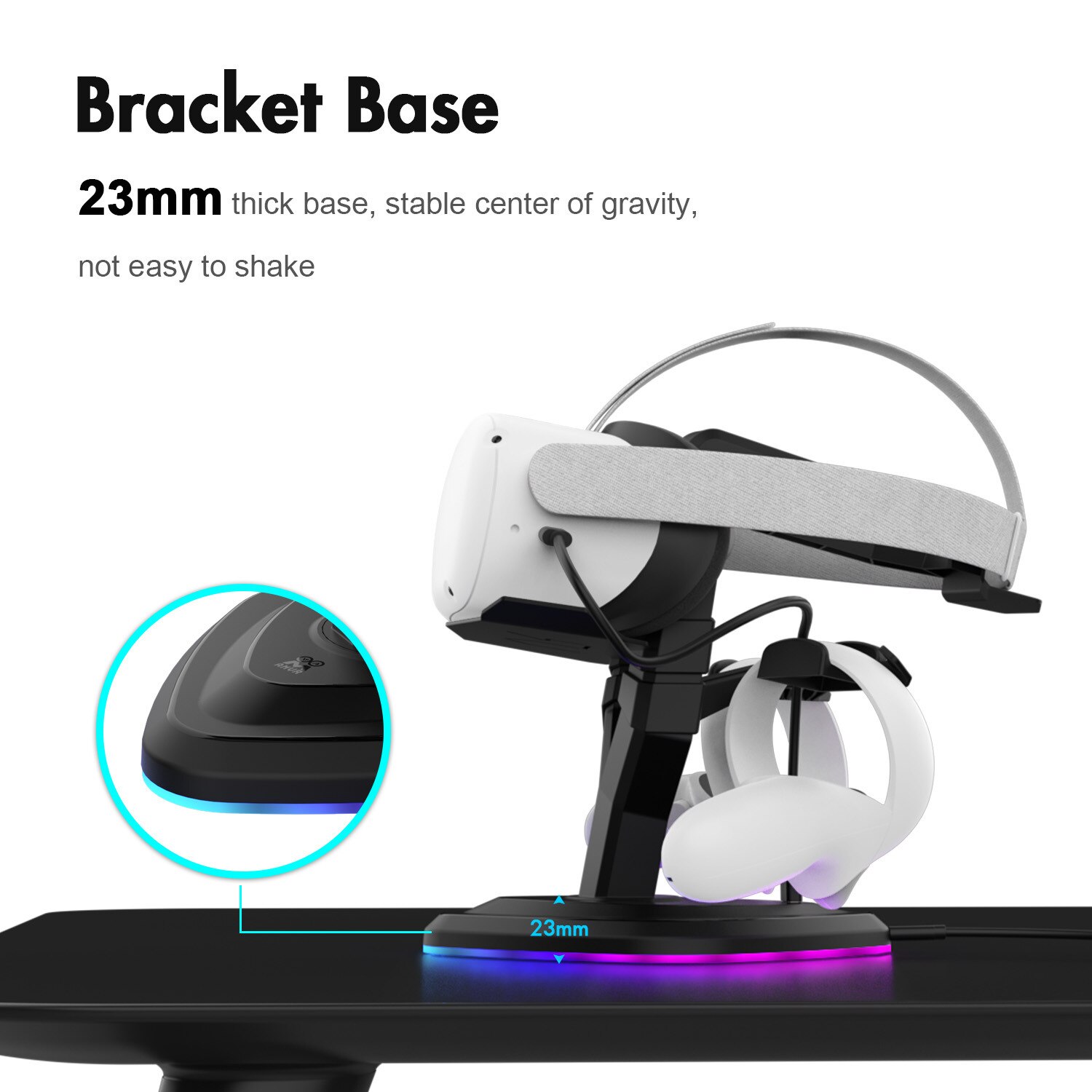 Voor Oculus Quest 2 Display Stand Vr Headset Opladen Dock Rgb Licht Opladen Base Voor Oculus Quest 2 Oculus Rift S Accessoires