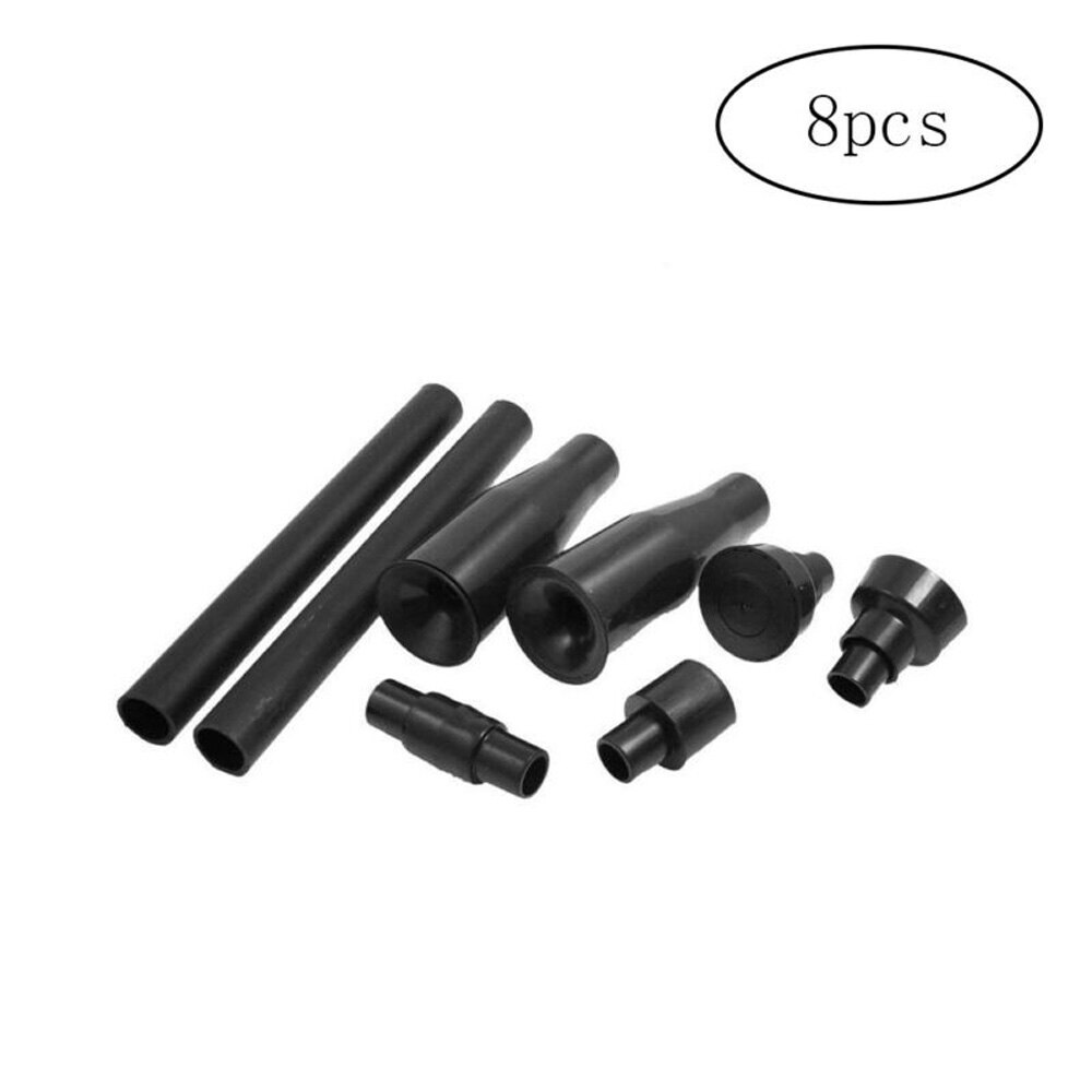 8 Pcs Fountain Nozzle Kit Garden Pond Black Plastic Waterfall Fountain Head Set