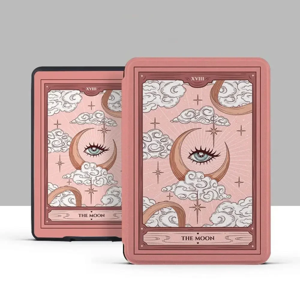 11th :a generationens 6-6.8- tums e-läsarfodral i läder, reptåligt, stötsäkert, ultratunt skal för kindle paperwhite: 12.4 / Rosa