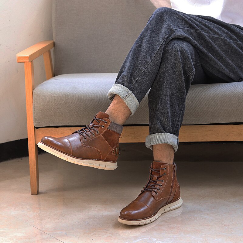 Größe 7-13 männer stiefel WOOTTEN oben männer lässig schuhe schöNe komfortable retro leder stiefel # durch507C3